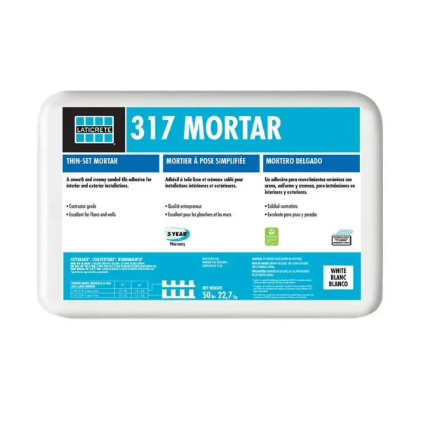 Laticrete 317 Mortar White 50lb Bag Pallet