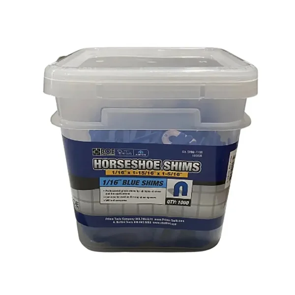 Primo Tools Horseshoe Shims – 1000 per Tub | 1/16″ Blue