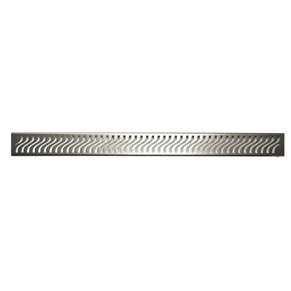 ACO ShowerDrain Premium – Flag Grate Design | 27.55″ / Brushed Stainless Steel