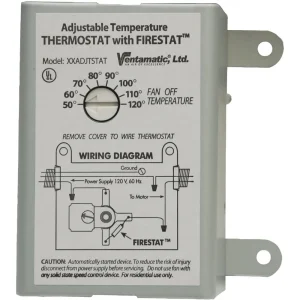 Ventamatic Power Attic Vent Thermostat With Firestat