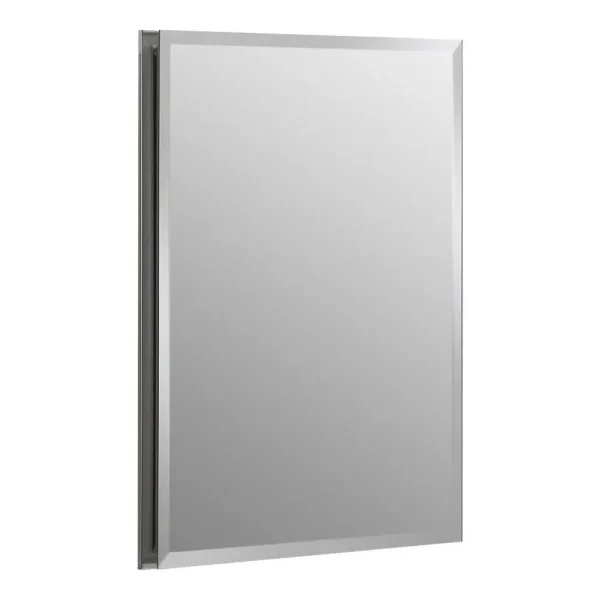 Kohler Aluminum Single Door Medicine Cabinet with Mirrored Door, 16 x 20″