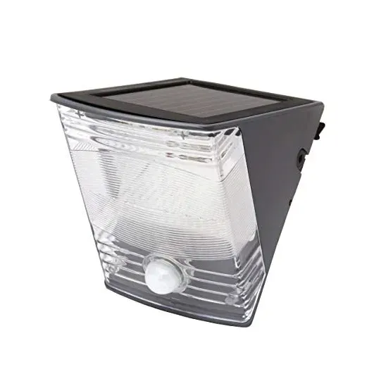 Designers Edge Solar Motion Activated Wall Light Black