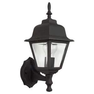 Craftmade Coach Lights Cast Black Metal Outdoor Wall Sconce, 15.25 in