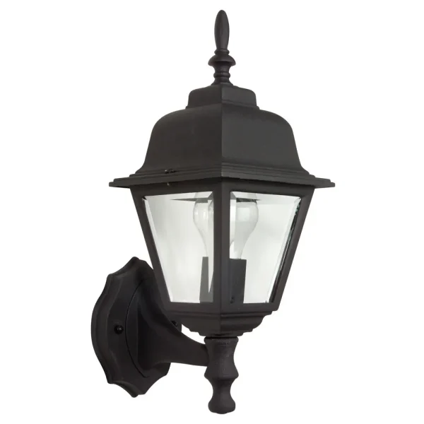 Craftmade Coach Lights Cast Black Metal Outdoor Wall Sconce, 15.25 in