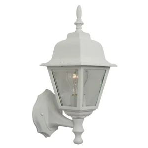 Craftmade Coach Lights Cast White Metal Outdoor Wall Sconce, 15.25 in