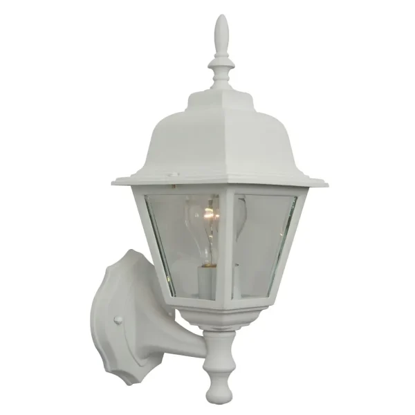 Craftmade Coach Lights Cast White Metal Outdoor Wall Sconce, 15.25 in