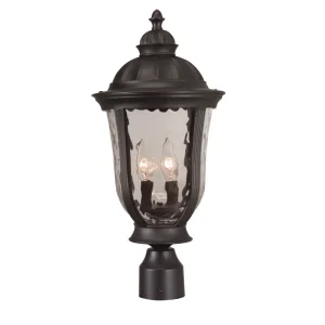 Craftmade Frances Oil Rubbed Bronze 3 Light Outdoor Post Mount, 24.12 in