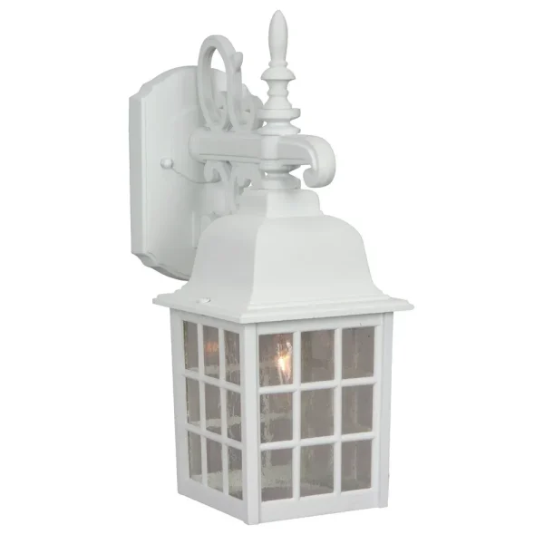 Craftmade Medium Outdoor White Grid Cage Wall Sconce