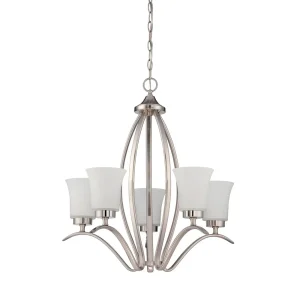 Craftmade Northlake Satin Nickel 5 Light Chandelier, 25.5 in