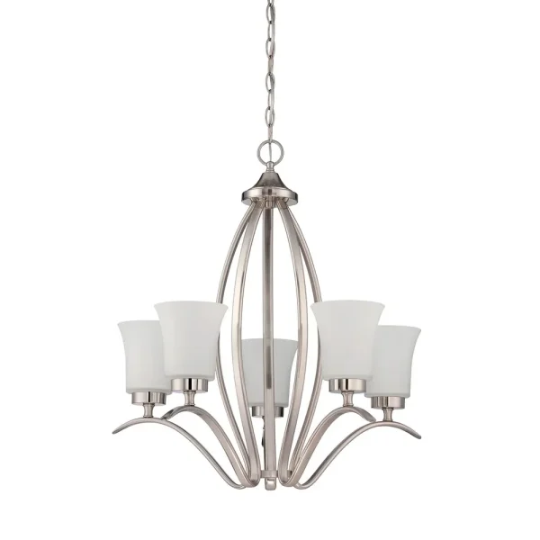 Craftmade Northlake Satin Nickel 5 Light Chandelier, 25.5 in