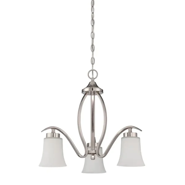 Craftmade Northlake Satin Nickel 3 Light Chandelier, 22 in