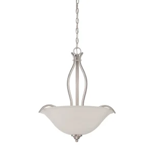 Craftmade Northlake Satin Nickel Large Light Pendant, 23.38 in