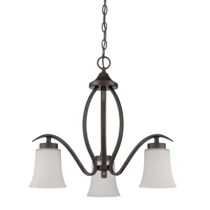 Craftmade Northlake Brushed Aged Bronze 3 Light Chandelier, 22 in