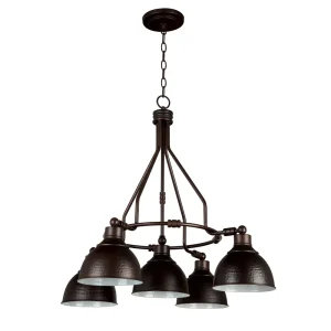 Craftmade Timarron Antique Bronze Five Light Down Chandelier, 26.5 in