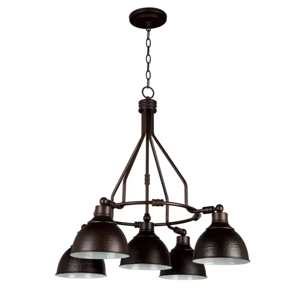 Craftmade Timarron Antique Bronze Five Light Down Chandelier, 26.5 in