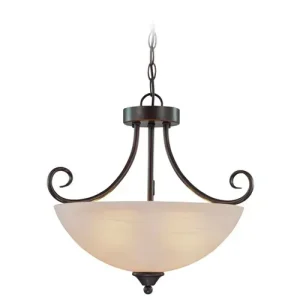 Craftmade Raleigh Mount Light, Bronze with Warm Faux Alabaster Shade