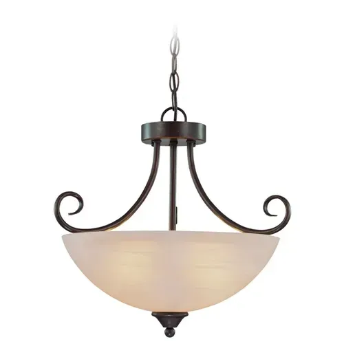 Craftmade Raleigh Mount Light, Bronze with Warm Faux Alabaster Shade