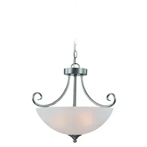Craftmade Raleigh Mount Light, Satin Nickel with Faux Alabaster Shade