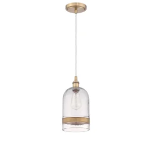 Craftmade Antique Copper with Clear Glass 1 Light Pendant, 11.38 in