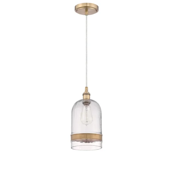 Craftmade Antique Copper with Clear Glass 1 Light Pendant, 11.38 in