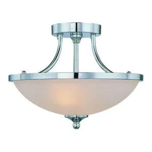 Craftmade Spencer Two Light Ceiling Mount, Chrome