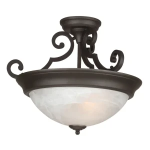 Craftmade Ceiling Mount, Bronze with Frosted Glass