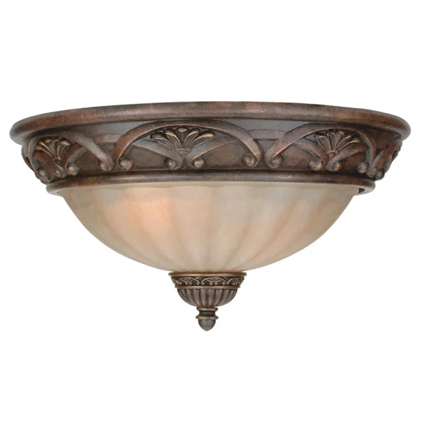 Craftmade Barcelona Aged Bronze Barcelona Two Light Ceiling Mount, 13 in