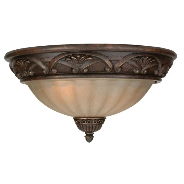 Craftmade Barcelona Aged Bronze 3 Light Ceiling Mount, 16 in