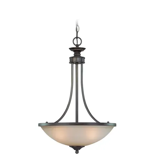 Craftmade Spencer Inverted Three Light Pendant, Bronze