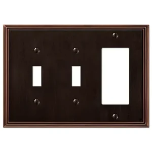 Amerelle 2-Toggle/1-Dup Metro Line Aged Bronze