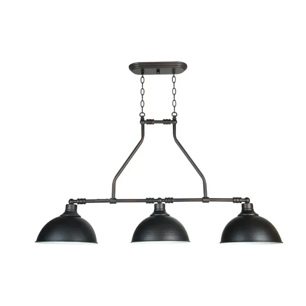 Craftmade Timarron Antique Bronze Three Light Kitchen Island, 24.75 in