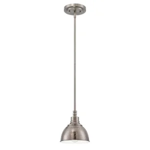 Craftmade Timarron Antique Nickel One Light Pendant, 7.63 in