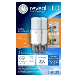 GE Reveal Britestik LED6W(40W) 2Pk