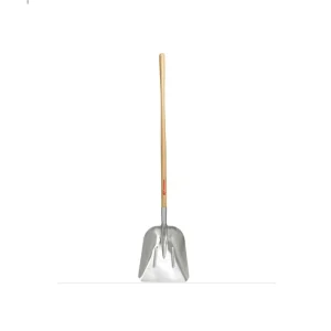 CORONA #10 ALUMINUM WESTERN SCOOP SHOVEL, LONG WOOD HANDLE 48-IN.