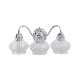 Craftmade Yorktown Polished Nickel with Glass Shade 3 Light Vanity, 20 in