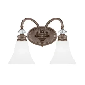 Craftmade Boulevard Two Light Vanity, Etched Creamy