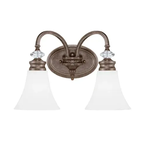 Craftmade Boulevard Two Light Vanity, Etched Creamy
