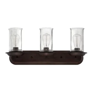 Craftmade Thornton Three Light Vanity, Aged Bronze