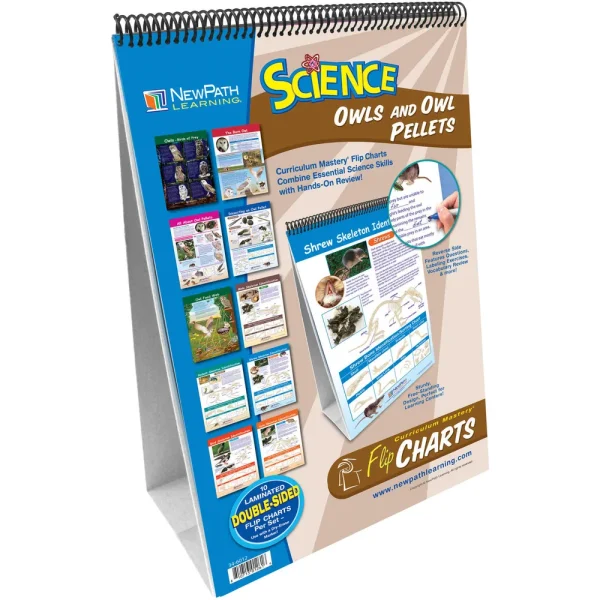 NewPath Learning Owl and Owl Pellets Flip Chart Set