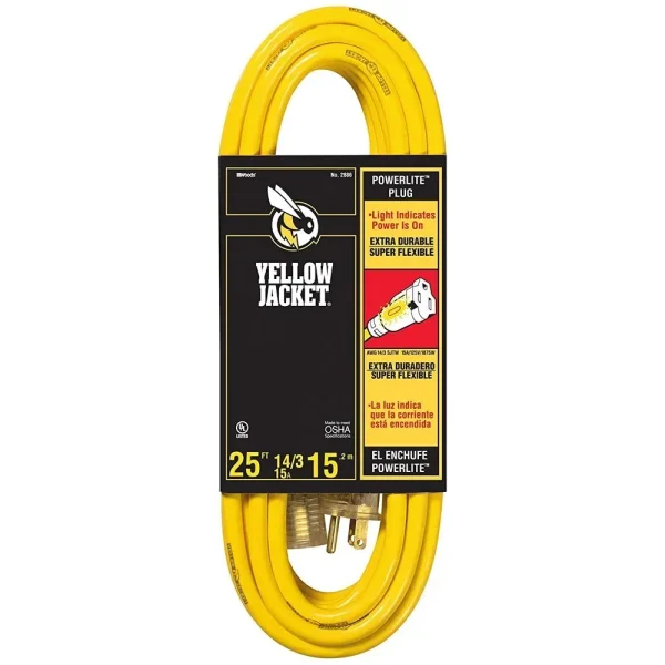 Woods Yellow Jacket 14/3 By 25 Foot Extension Cord