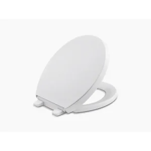 Kohler Reveal Quiet-Close White Round Front Toilet Seat