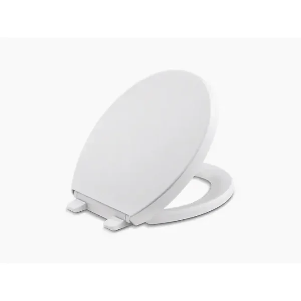 Kohler Reveal Quiet-Close White Round Front Toilet Seat