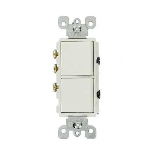 Leviton Decora 15 Amp Light Almond Single-Pole / 3-Way Combination Switch