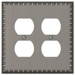 Amertac 2-Duplex Egg And Dart Antique Nickel Wallplate