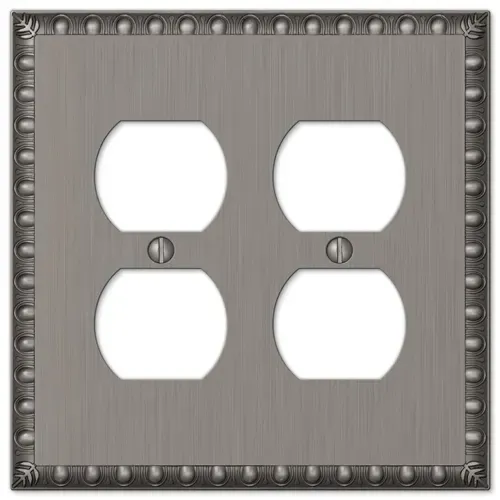 Amertac 2-Duplex Egg And Dart Antique Nickel Wallplate
