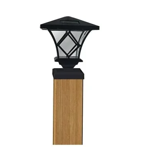 Moonrays Ridgley Solar Post Cap Light Black