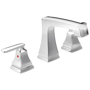 Delta Ashlyn Chrome Two Handle Widespread Bathroom Faucet with EZ Anchor