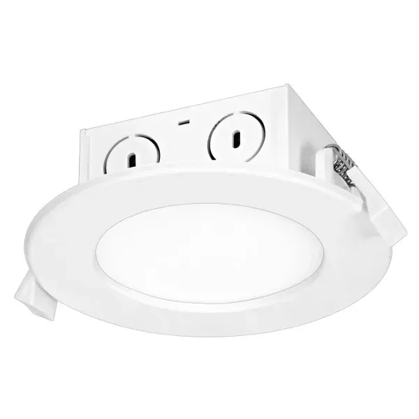 Satco 8.5 Watt LED Round Edge-Lit Direct Wire Downlight, 4 in
