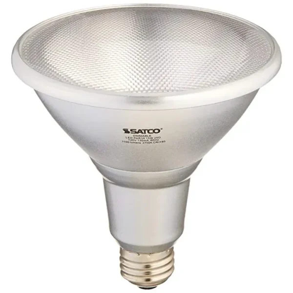 Satco 15 Watt PAR38 LED 3000K Flood Light, 2-Pack