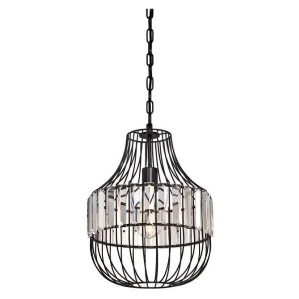 Westinghouse One Light Prism Black Cage Pendant